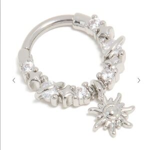 Surgical Steel Cubic Zirconia Celestial Star Drop Clicker